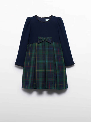 Navy/Green Plaid Dress