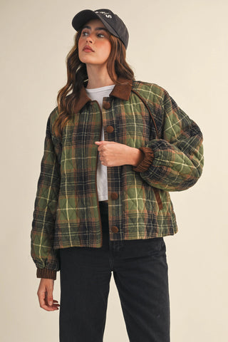 Olive Multi Plaid Jacket