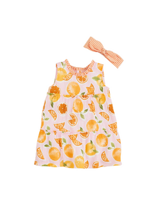 Orange Print Sundress - Toddler Girl