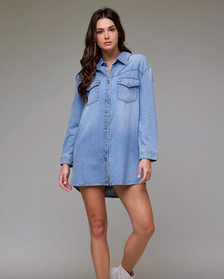 Oversized Light Denim Top