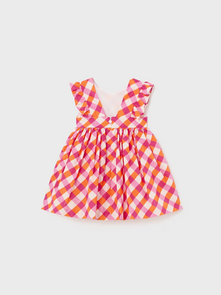 Pink Checked Dress w/ Bow