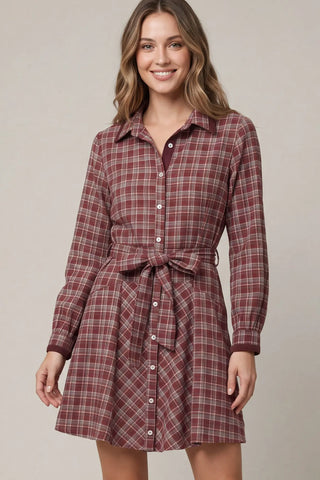 Pumpkin Patch Picking Plaid Dress