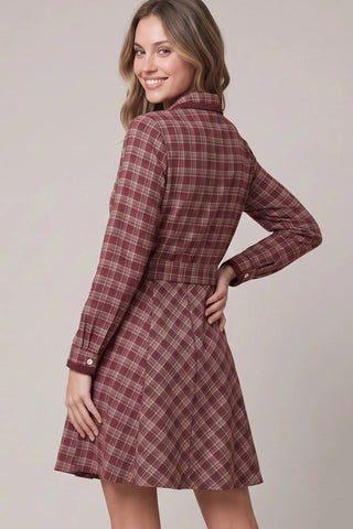 Pumpkin Patch Picking Plaid Dress