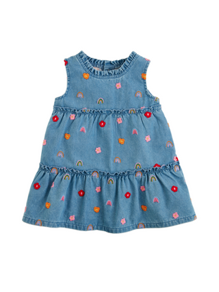 Rainbow Flower Dress - Toddler Girl