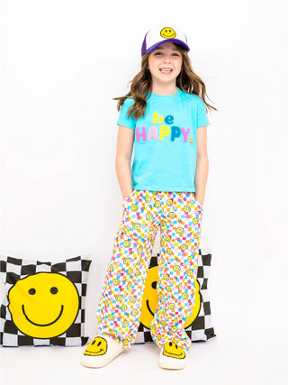 Retro Smile Face Fleece Pant