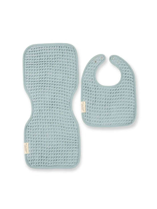 Reversible Bib + Burp Set Fog