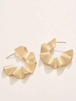 Ruffle Hoop Earrings