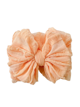 Ruffled Headband - Peach