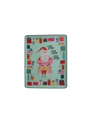 Santa Holding Bow Box Tray