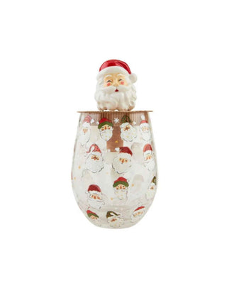 Santa Christmas Wine Glass