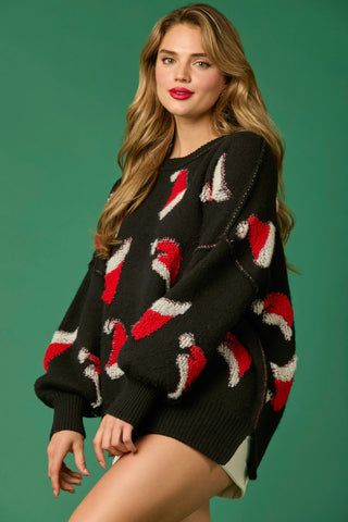 Santa Hat Knit Sweater