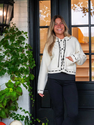 Stitch Detail Knit Cardigan