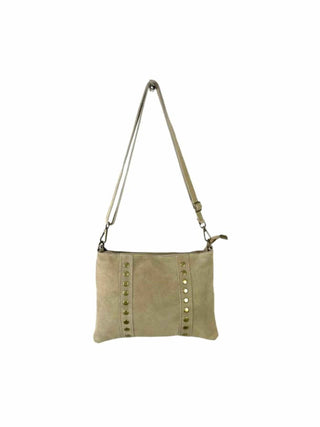 Suede Leather Shoulder Bag - Beige