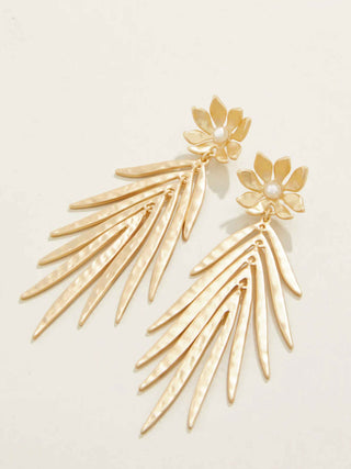 Swaying Frond Earrings Gold