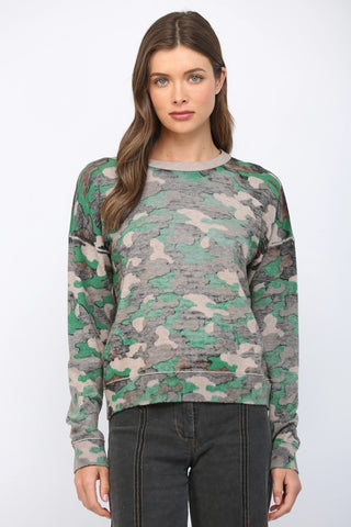 Taupe Camo Sweater