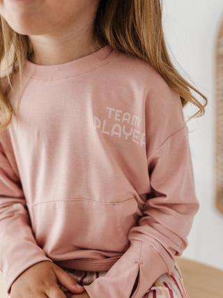 Team Player Pink Pullover - Big Girl