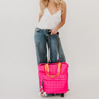 Tenley Quilted Roller Bag - Pink