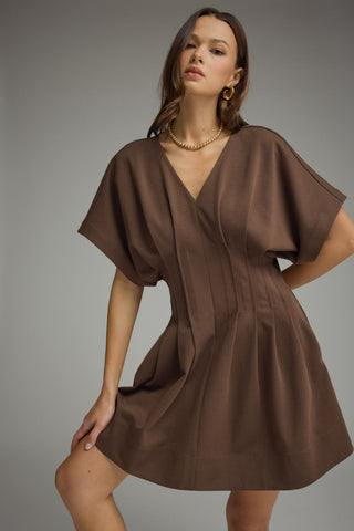 The Georgia Brown Dolman Dress