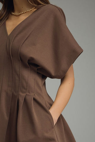 The Georgia Brown Dolman Dress