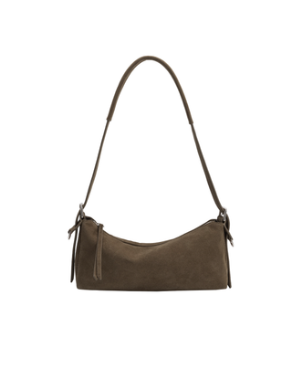 Valeria Olive Suede Bag