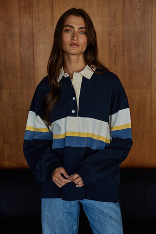 Varsity Blues Collar Top