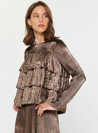 Velvet Copper Tiered Top