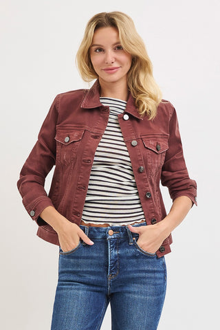 Victoria Washed Jacket Chocolate Brown