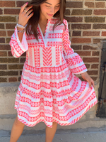 Rhapsody Pink Embroidered Dress