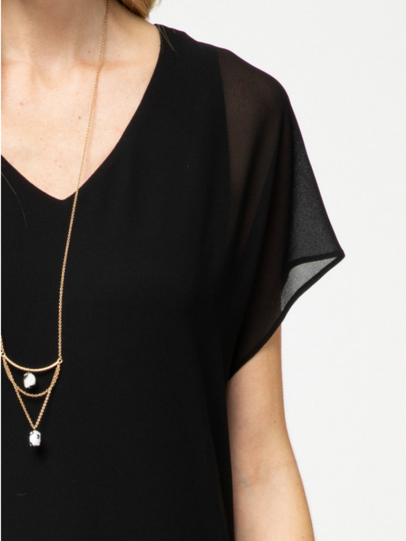 I'm Fancy Black Overlay Dress