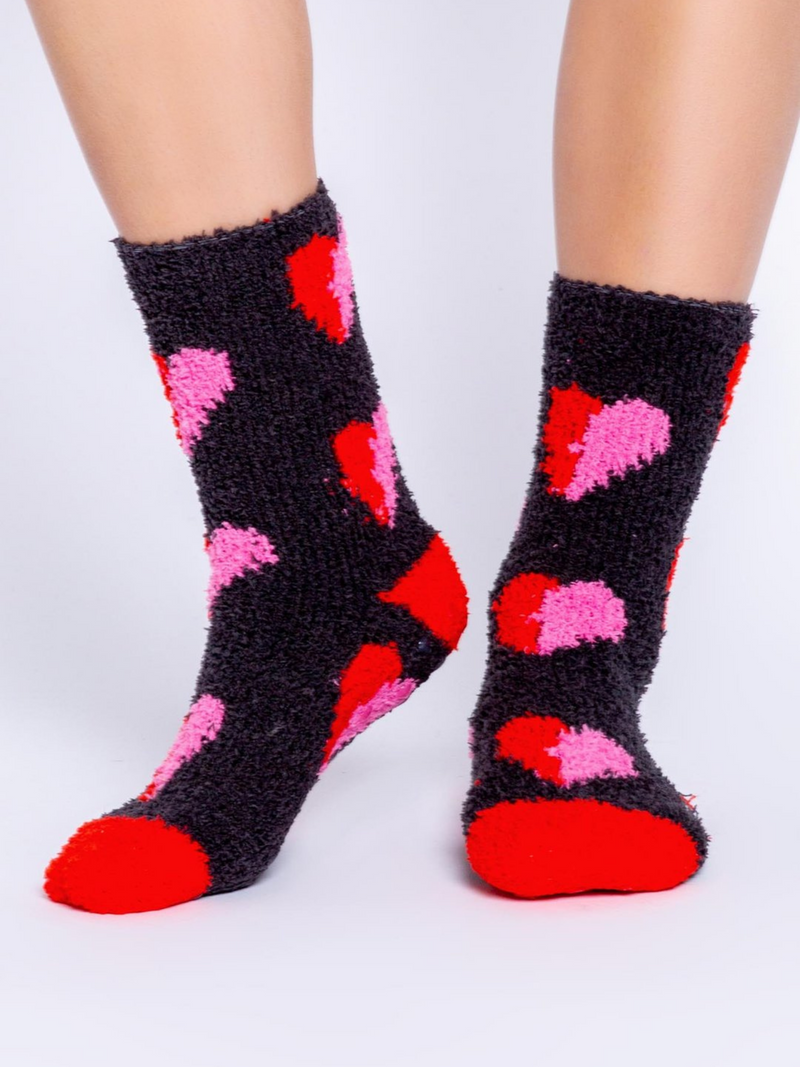 Heart Fuzzy Socks