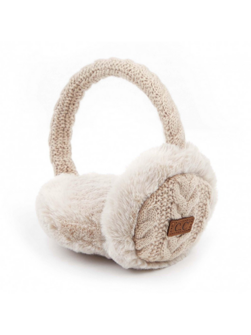 Cream Knit Earmuff