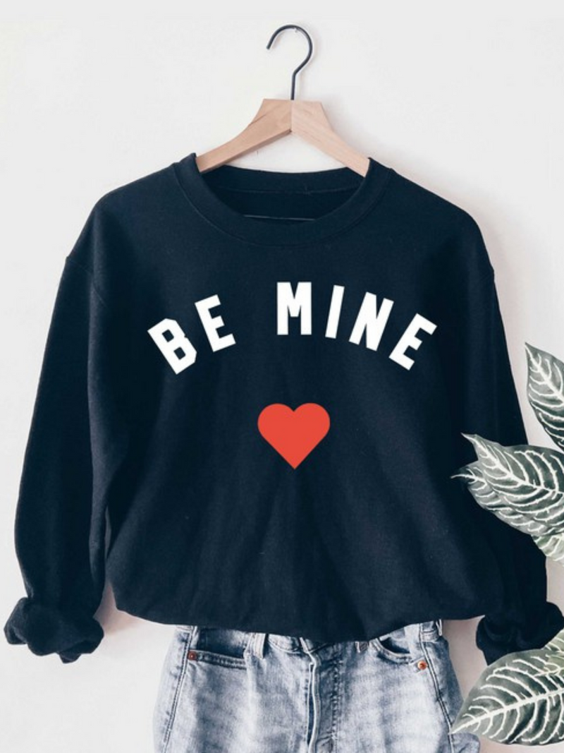 Be Mine Navy Sweatshirt