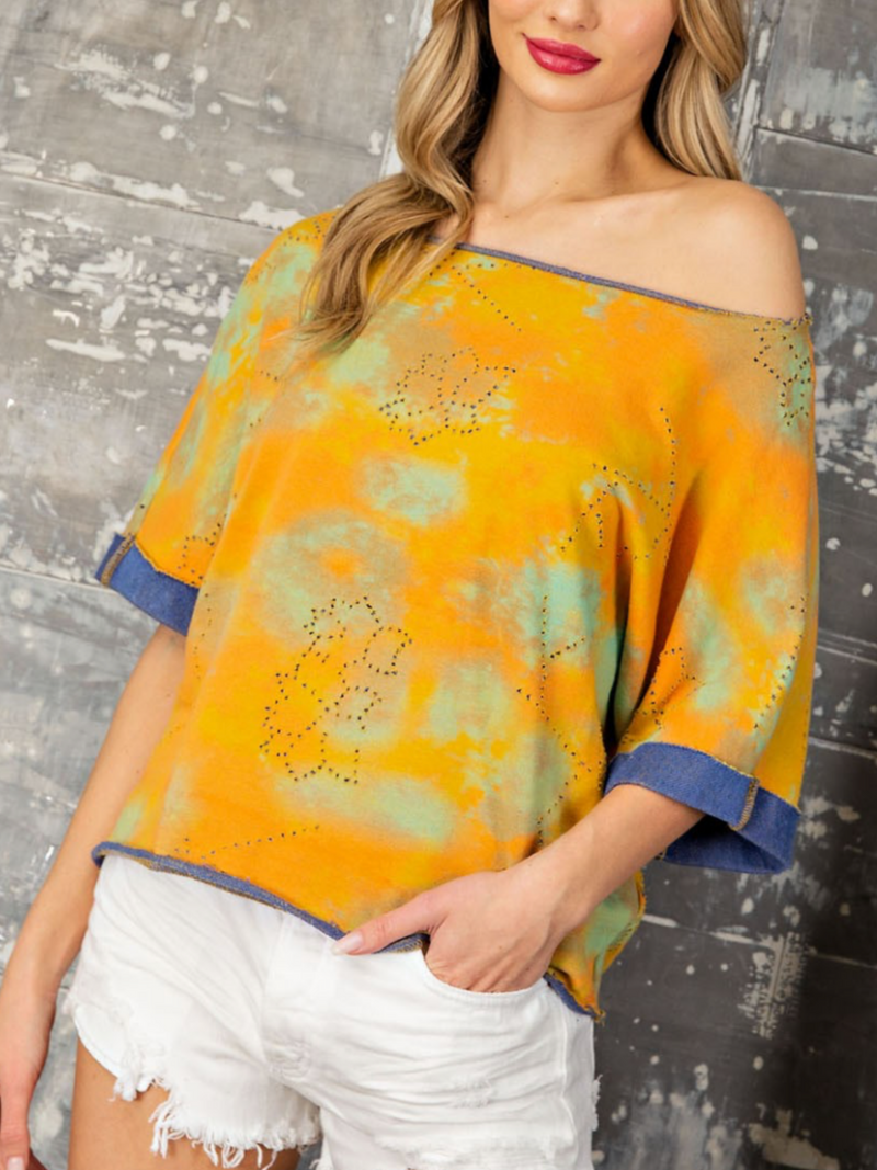 Watercolor Distressed Tie Dye