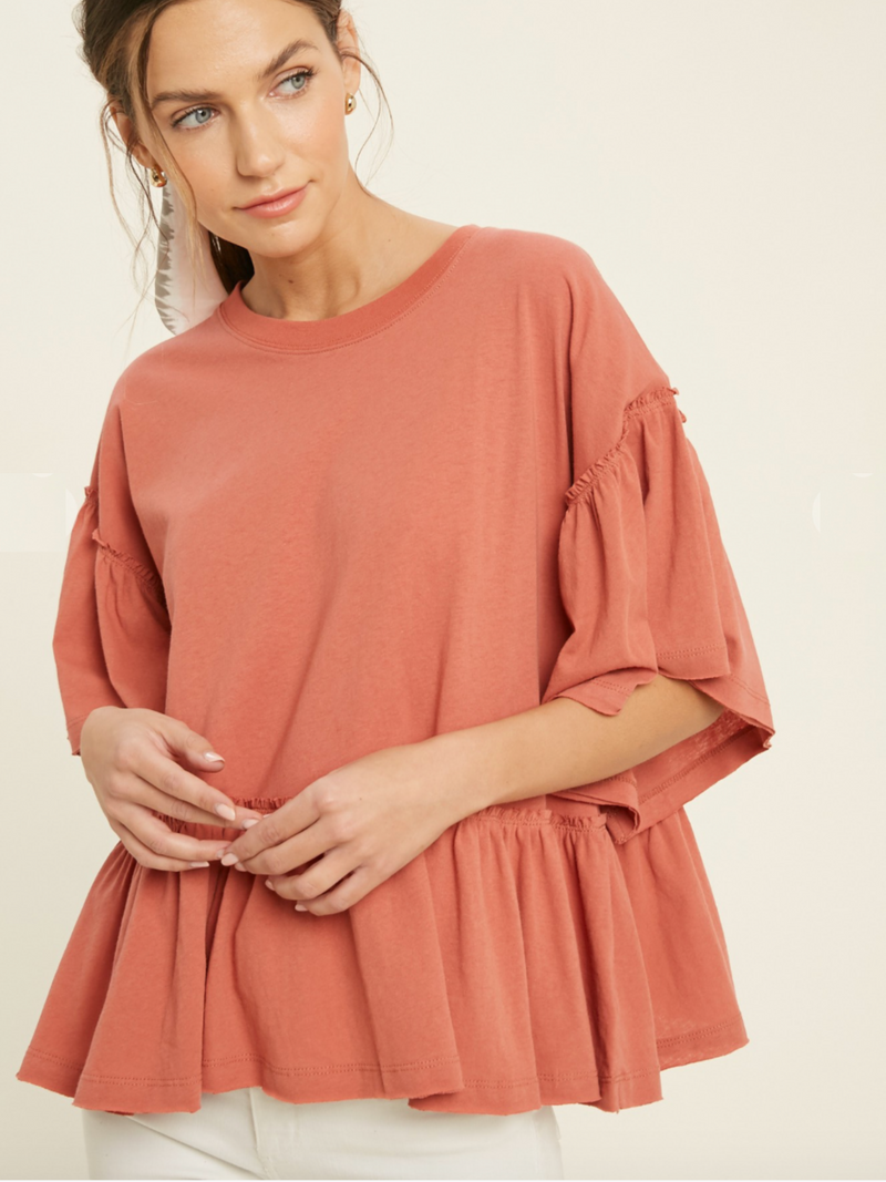 Hailey Brick Bell Ruffle