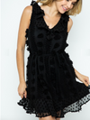 Pom Pom Party Black Dress