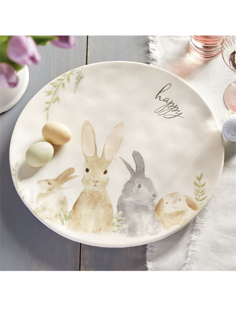 Watercolor Bunny Platter
