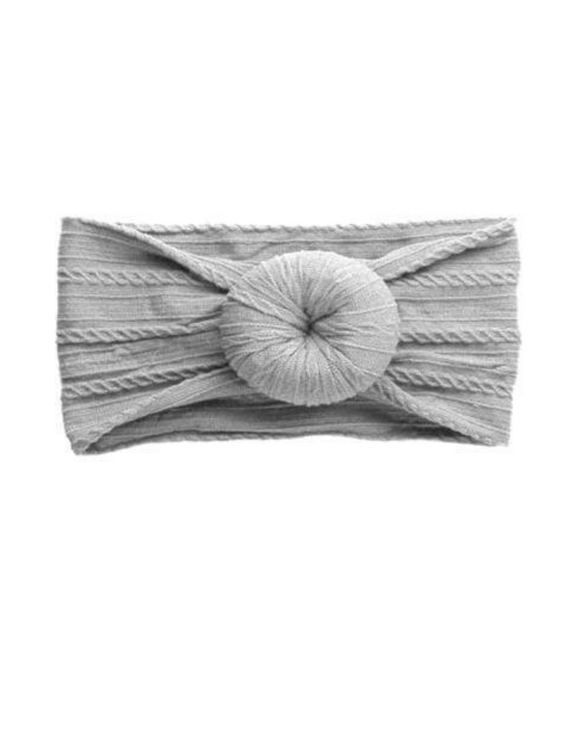 Bun Cable Headband - Grey